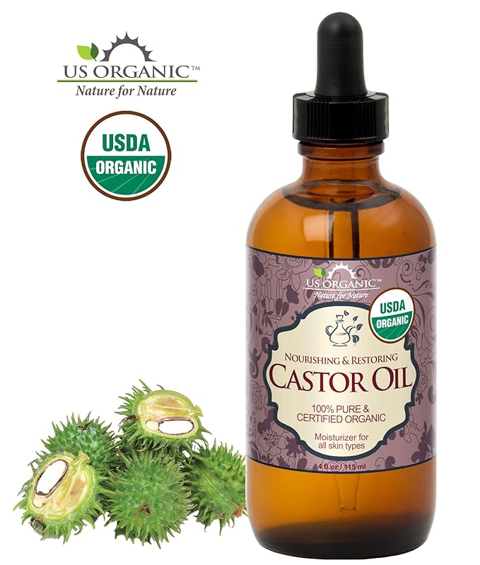 US Organic Castor Oil, USDA Certified Organic,Expeller Pressed, Hexane Free, 100% Pure & Natural