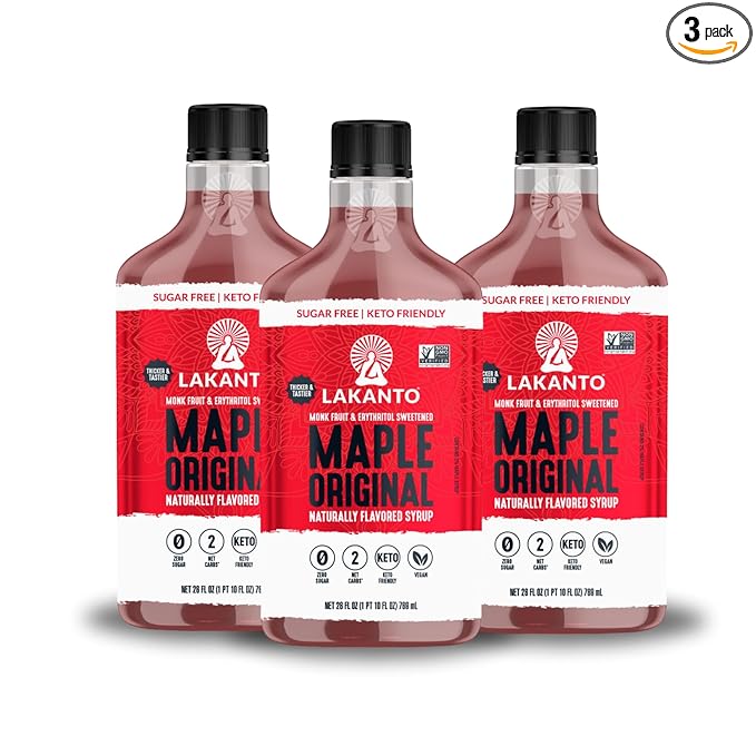 Lakanto Sugar Free Maple Syrup - Monk Fruit Sweetener, Keto Diet Friendly, Vegan, 1g Net Carbs