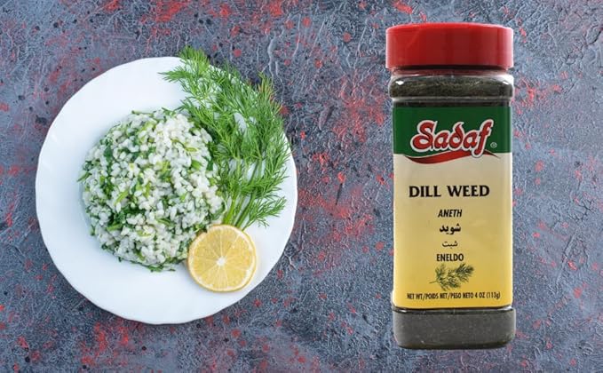 Sadaf Dill Weed 4 oz. - Dried Dill Weed - Dill Seasoning and Spice for Fish, Salads and Soups - Dry