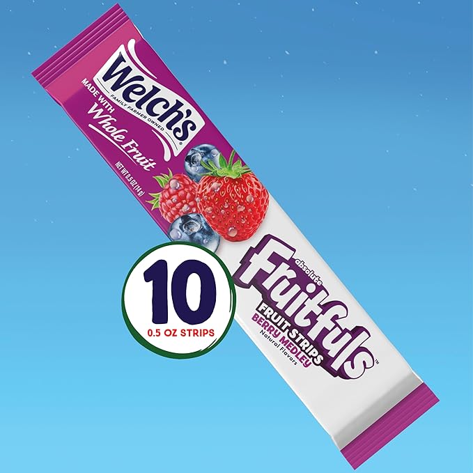 Welch?™s Absolute Fruitfuls Fruit Strips, Tasty Dried Fruit Snacks for School Lunches, Berry