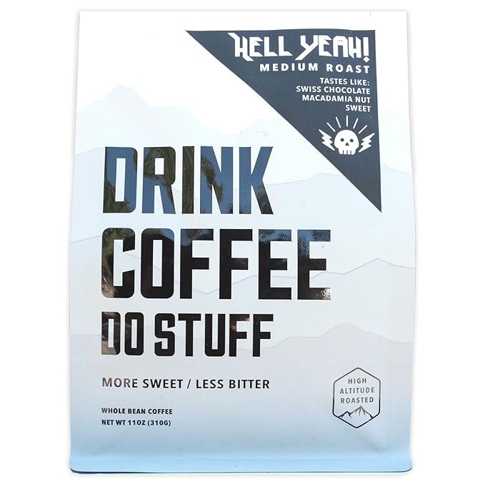 Drink Coffee Do Stuff, Blend, 2 Pound Bag, Whole Bean, Medium Roast, Sweet, Chocolate, Caffeine