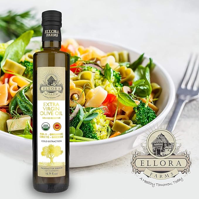 Ellora Farms, Organic Extra Virgin Olive Oil, PDO Messara, Greek Single Estate, High Polyphenol