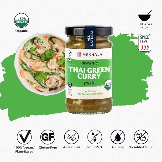 Mekhala Organic Gluten-Free Thai Green Curry Paste 3.53oz