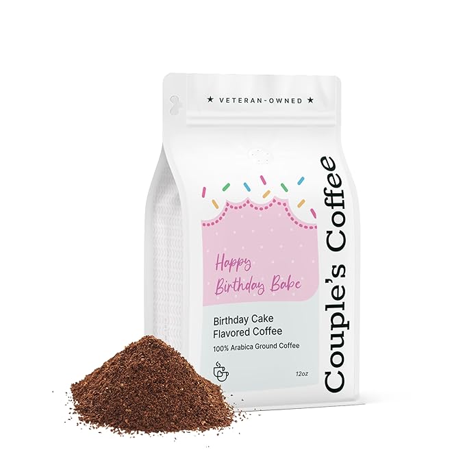 Couple?™s Coffee Ground Coffee | Gives Back to Military Families | Happy Birthday Babe | Medium
