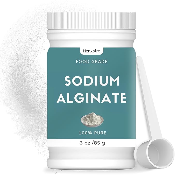 3 oz Sodium Alginate Powder Food Grade, Pure Sodium Alginate Powder Perfect for Making Luxurious