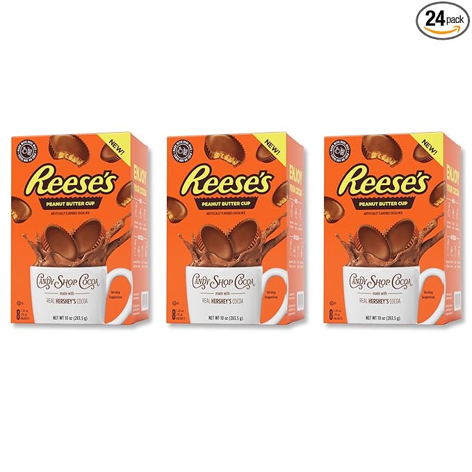 Candy Shop Cocoa REESE'S Peanut Butter Cup Cocoa Mix, Hot Chocolate, Make Hot or Iced Cocoa, Made