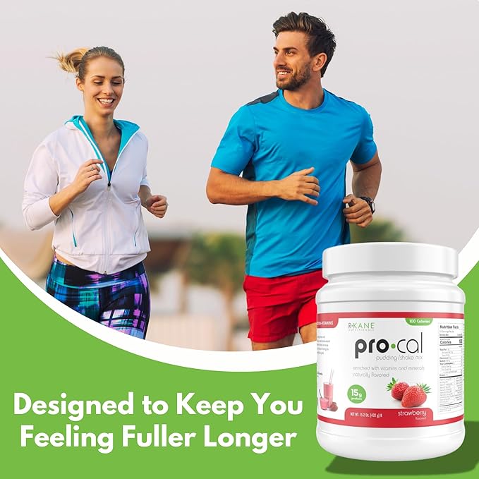 Pro-Cal Strawberry Meal Replacement Powder, 16.4 oz ??High Protein, Low Calorie Shake & Pudding Mix