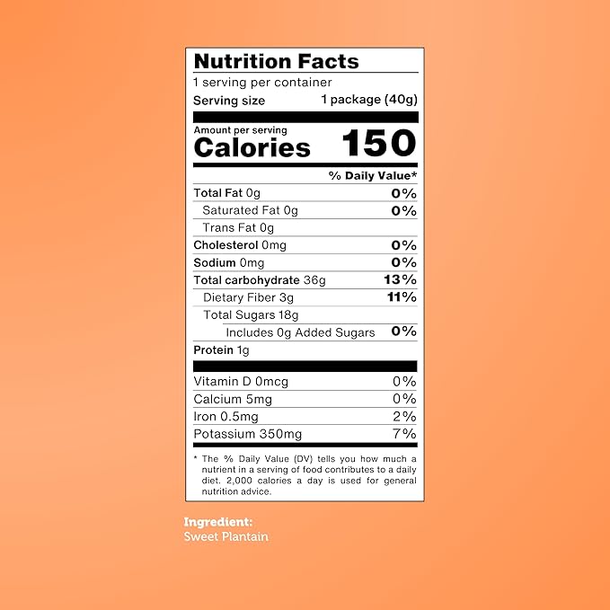 Good Chips Baked Crunchy Sweet Plantain Chips - Crispy, Oil Free, Healthy Maduritos - 1.4 oz - Pack