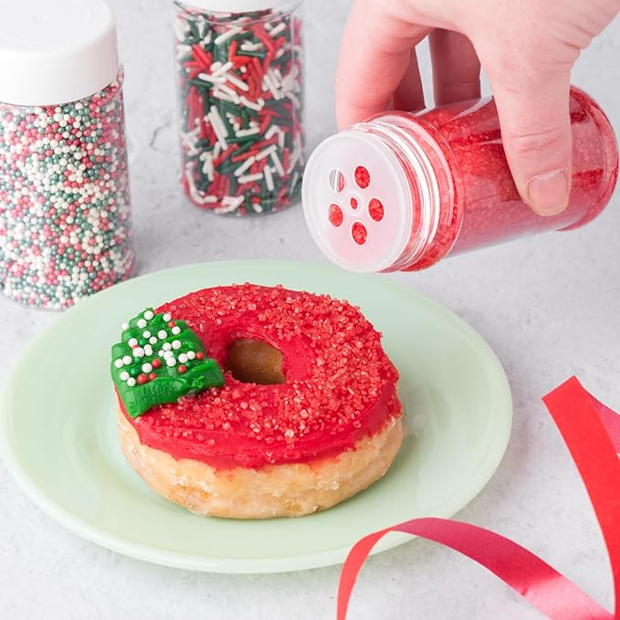 Sweets Indeed, Christmas Sprinkles, 4 Pack, Holiday Edible Sprinkle Mix, Perfect for Cake