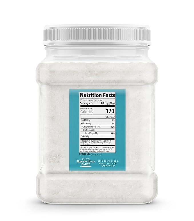 Unpretentious Powdered Sugar Confectioners Sugar, For Baking, Candy Making, Desserts (16 Ounce)