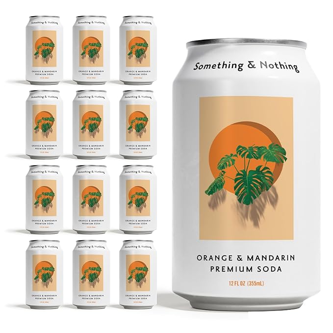Something & Nothing Mango & Thai Basil Flavored Sparkling Water | Lightly Carbonated & Full of