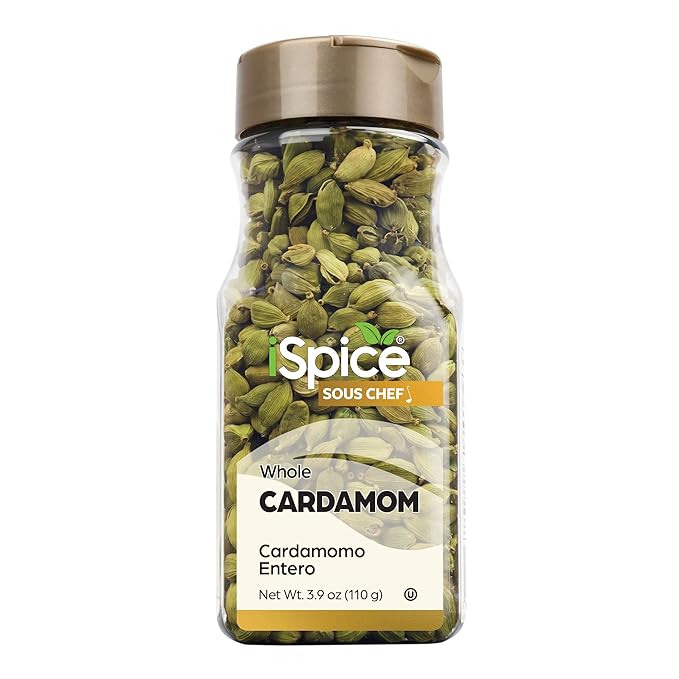 iSpice Cardamom Seeds Whole (3.9 Oz) 110g | Cardamom Pods Whole Pure And Fresh | Kosher | Aromatic