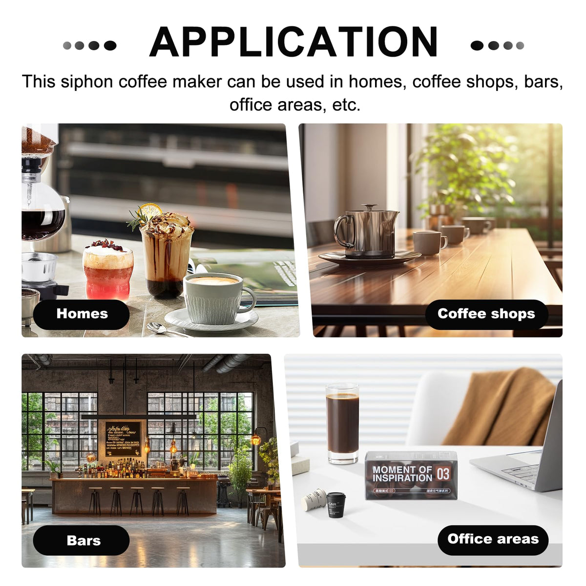 YUCHENGTECH Syphon Coffee Maker Tabletop Glass Siphon Pot Glass Technica Siphon Vacuum Coffee