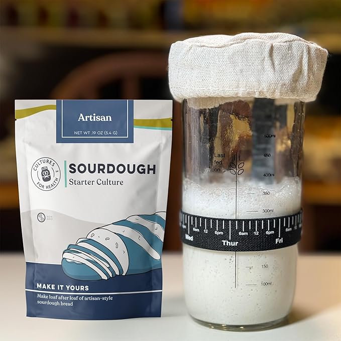 Artisan Sourdough Starter Culture | Dehydrated Starter for Bread Baking | Unbleached Rye Flour |
