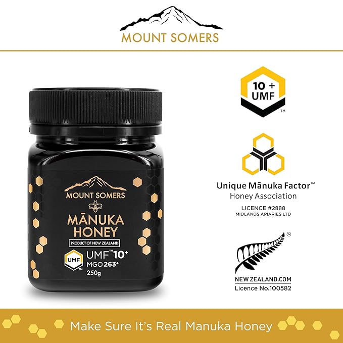 Mount Somers Premium Manuka Honey MGO 263+ / UMF 10+ - 100% Pure Non GMO New Zealand Manuka Honey