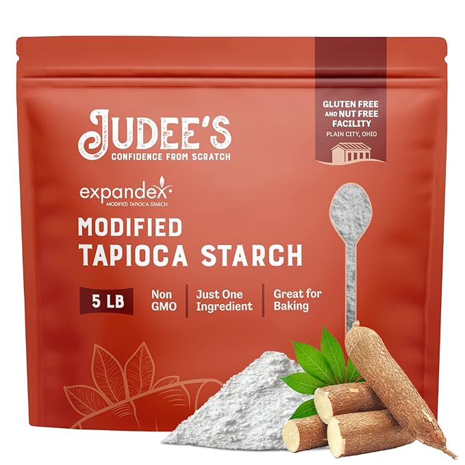 Judee's Gluten Free Expandex Modified Tapioca Starch 5 lb - 100% Non-GMO, Gluten-Free & Nut-Free