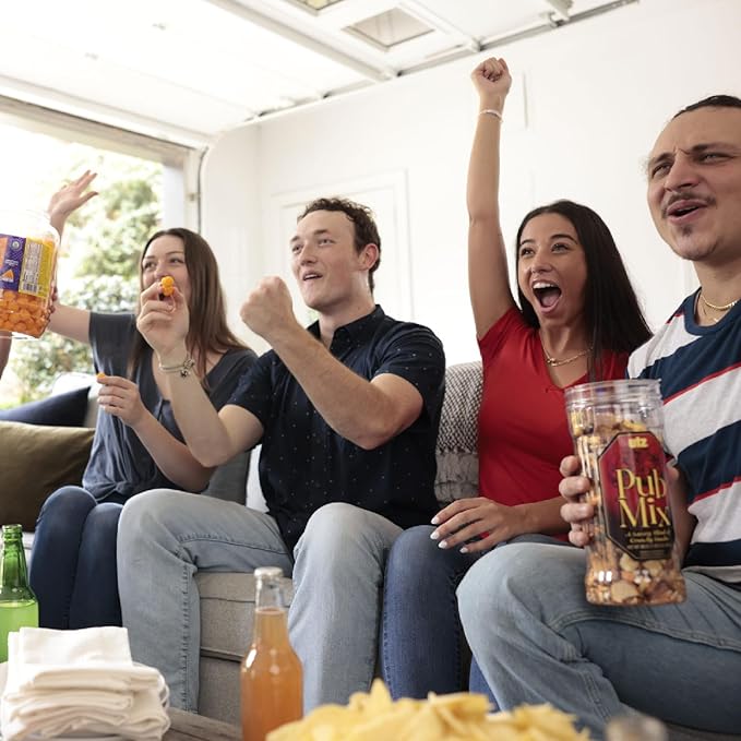 Utz Pub Mix, 42 Oz. Barrel, Savory Snack Mix with a Blend of Crunchy Flavors for a Tasty Party