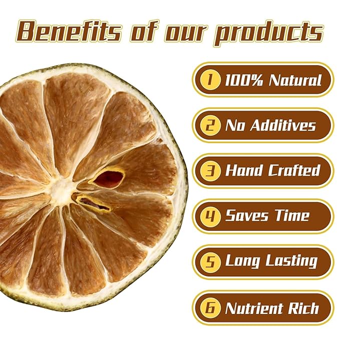 iGAOZM Dried Lime Slices,3.52OZ/100g,Dehydrated Dry Lime For Cocktails,No Additives,No Sugar