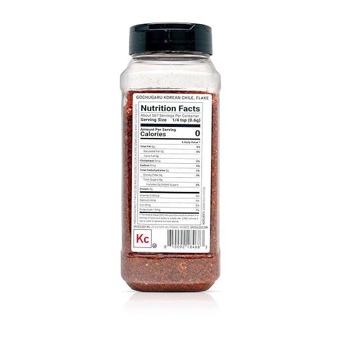 Spiceology ??Gochugaru Korean Chile Flake ??Mild, Fruity & Smoky Red Chili Flakes for Kimchi