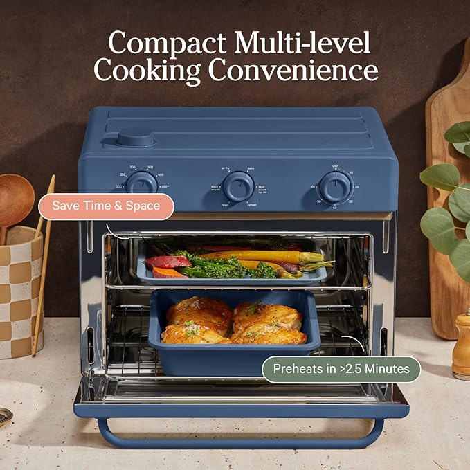 Our Place Wonder Oven Baker’s Kit – 3-Piece Toxin-Free Ceramic Nonstick Bakeware Set (8” Round, 8”