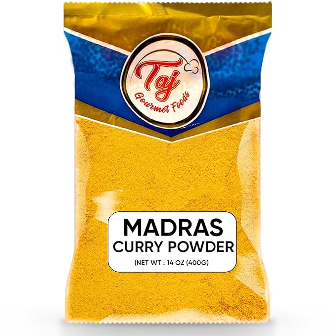 TAJ Madras Curry Powder | 14oz | Premium Blend of Spices | Mild Spice Level
