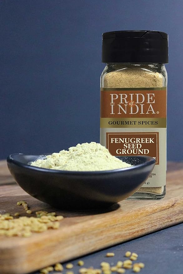 Pride of India – Fenugreek Seed Ground – Gourmet Indian Spice – Vegan, Gluten & GMO-Free – Ideal