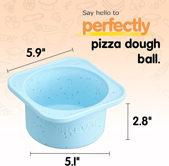 1000ml PLUS Pizza Sourdough Proofing Containers with Air-tight Lids for DIY family Artisan