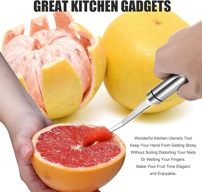 Grapefruit Spoon Knife Serrated Edge Stainless Steel Fruit Knife Grapefruit Utensils Tool Dessert