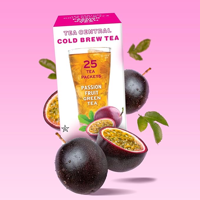 Life Plus Style Gourmet TEA CENTRAL Passion Fruit Iced Tea with Organic Ceylon Green Tea Refreshing