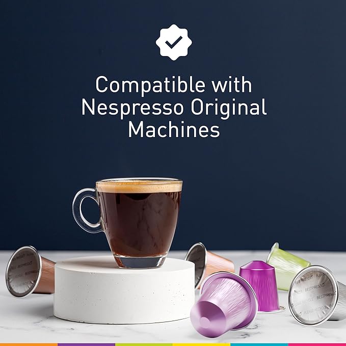 Bestpresso Coffee for Nespresso Original Machine 120 Aluminum pods Certified Genuine Espresso