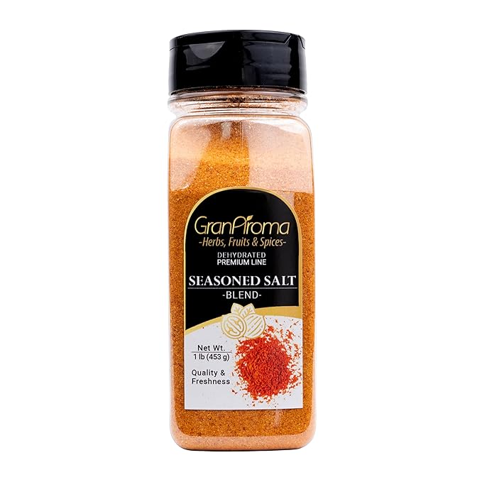 GranAroma Seasoned Salt, Savory Blend, Seasoning for Grilled Meats, Roasted Vegetables, and Soups