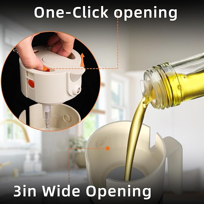 Oil Sprayer for Cooking, 2025 Large Advanced Olive Oil Dispenser Bottle,500ml/17oz Glass Olive Oil
