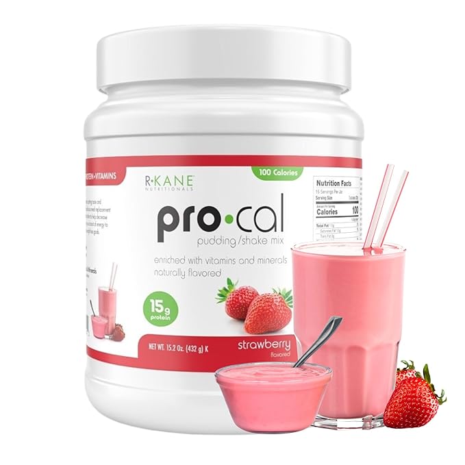 Pro-Cal Strawberry Meal Replacement Powder, 16.4 oz ??High Protein, Low Calorie Shake & Pudding Mix