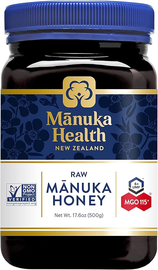 Manuka Health UMF 6+/MGO 115+ Manuka Honey (500g/17.6oz), Superfood, Authentic Raw Honey from New