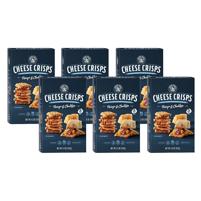 John Wm. Macy - Asiago & Cheddar CheeseCrisps - Hand Crafted, Non GMO, and Nothing Artificial