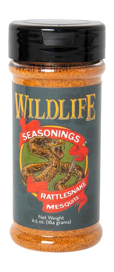 Wildlife Seasonings Rattlesnake Mesquite - Smoky and Bold Grill Seasoning for Steak, Pork, and