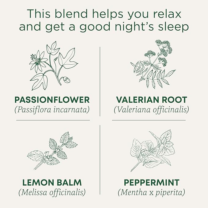 Traditional Medicinals Organic Nighty Night Extra Tea With Valerian Root for Relaxation, 16 Tea