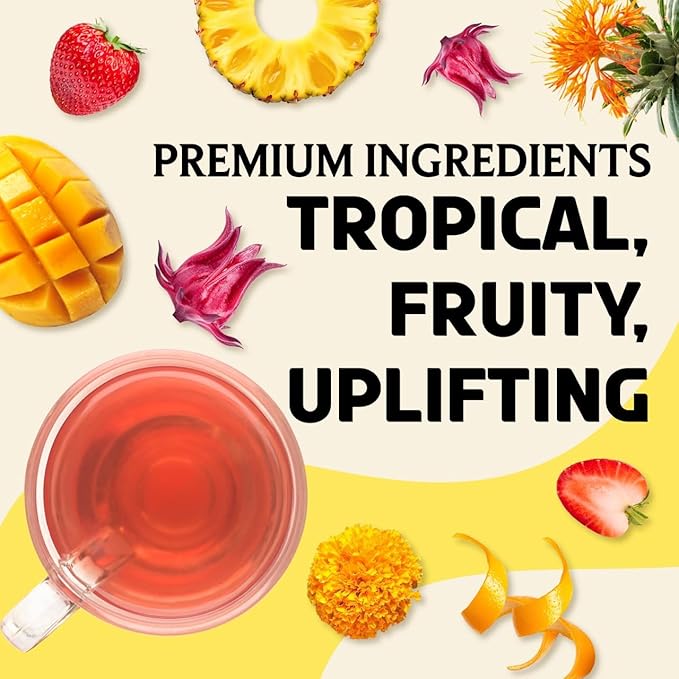 BREWIX, Mango Marvel Herbal Loose Tea (50+ Cups) | Made with Hibiscus, Mango, Pineapple, Orange