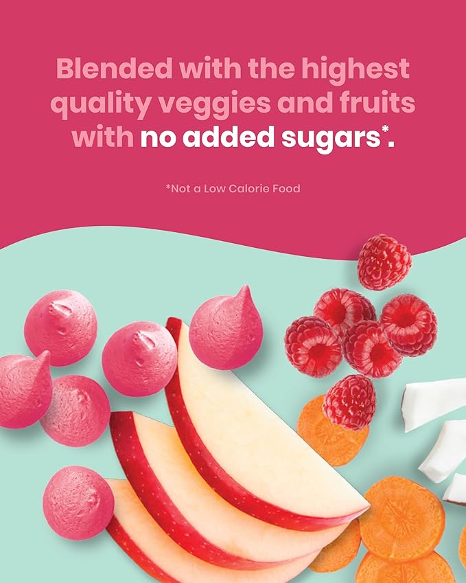 Amara Smoothie Melts - Carrot Raspberry - Baby Snacks Made With Fruits and Vegetables - Healthy