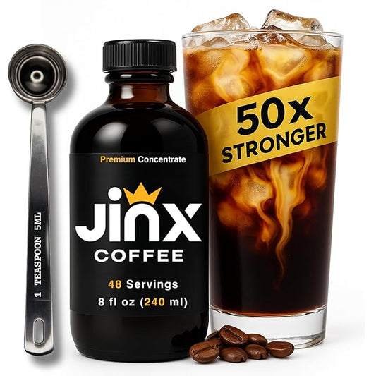 Jinx Coffee Concentrate – 50x Stronger Cold Brew Coffee | Strong Caffeine Concentrated Liquid