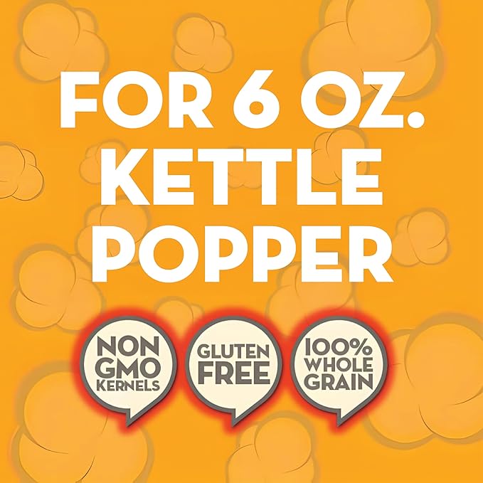 JOLLY TIME All in One Popcorn Kit, Portion Packets with Kernels, Oil and Salt for Movie Theater or