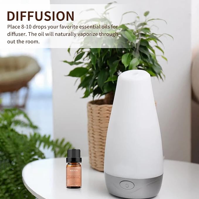 BURIBURI Gardenia Essential Oil, 100% Pure Gardenia Fragrance Oil, Fragrance Oil Essential Oils