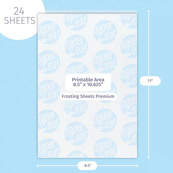 Printable Edible Wafer Paper Sheets from paper2eat (Burn-Away Combo/Plain)