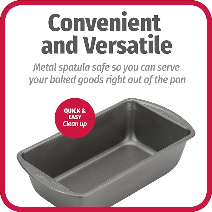 GoodCook Nonstick Loaf Pan 9 x 5-Inch Heavy-Duty Steel Bakeware with Easy-Clean Non-Stick Coating