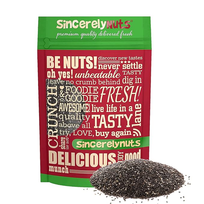 Sincerely Nuts Black Chia Seeds - Natural Superfood | Raw, Gluten-Free, Vegan & Kosher | Healthy