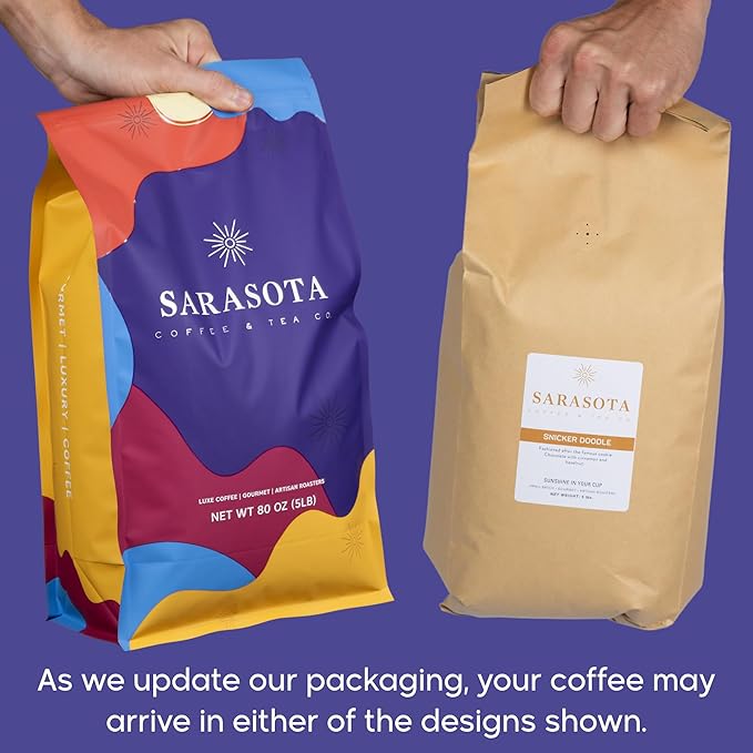 Sarasota Coffee Whole Bean Snickerdoodle Sugar Cookie | Medium Roast Gourmet Flavored Coffee Beans