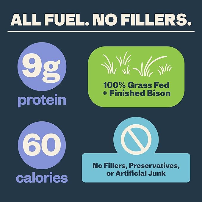 Patagonia Provisions Bison Sticks - Ranch | 100% Grass-Fed, 8g of Protein, 60 Calories | No