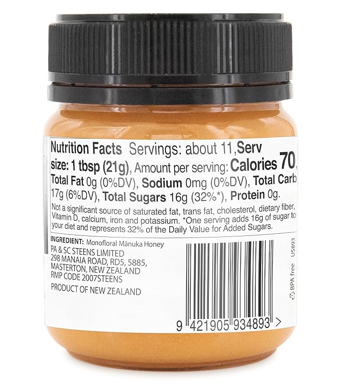 Steens Manuka Honey - MGO 830+ - Pure & Raw 100% Certified UMF 20+ Manuka Honey - Bottled and