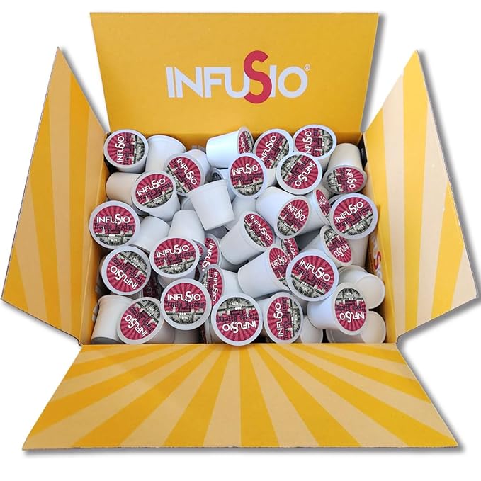 InfuSio Coffee Pods 96 Count Fratello Hazelnut Liqueur Flavored Medium Roast Single serve Coffee