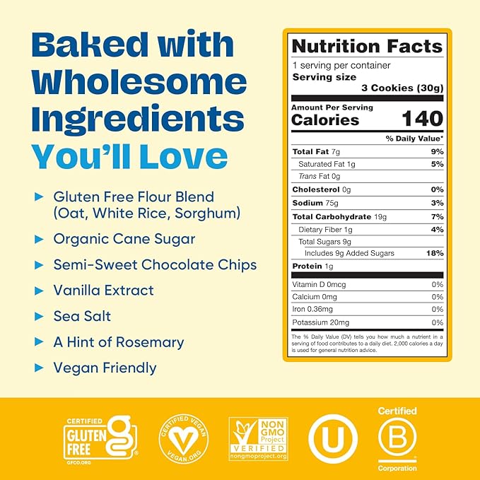 Partake Gluten Free Crunchy Cookies Variety Pack (Chocolate Chip, Ginger Snap, Classic Graham